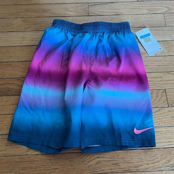 Nike Boys' Gradient Swim Trunks Blue Size M Quick Drying Shorts - Picture 1 of 8